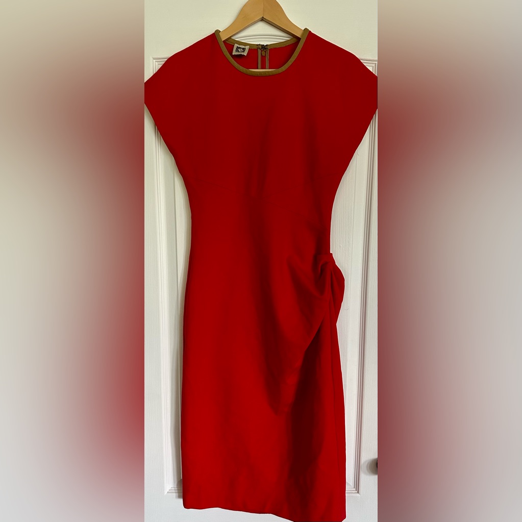 Sale! Anne Klein Asymmetrical Red Dress